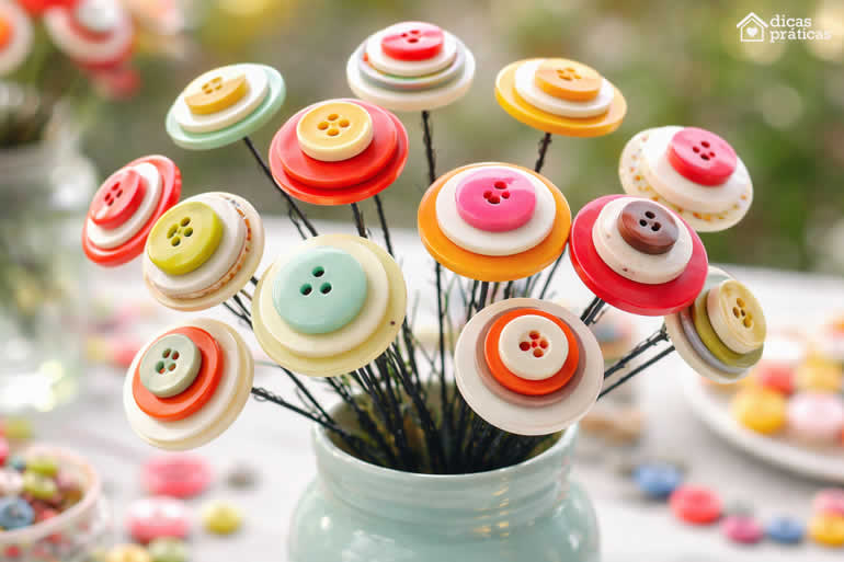 Ideias com Botões - Artesanato