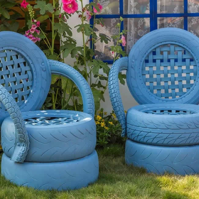Decoração com Pneus