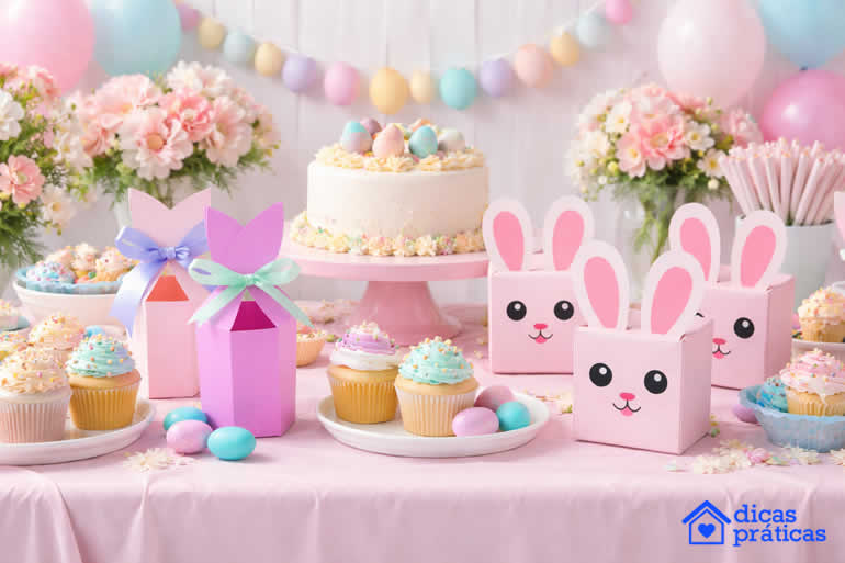 Caixinhas de Papel com Moldes para Páscoa