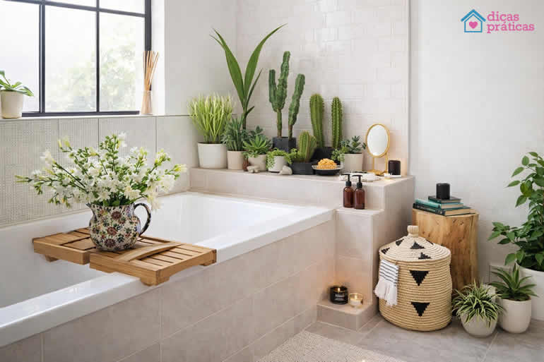 Decoração com Plantas para Banheiro