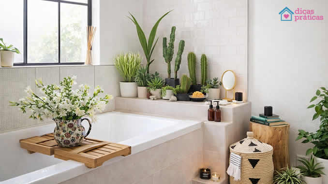 Decoração com Plantas para Banheiro