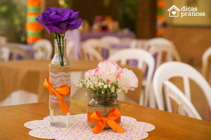 Decoração com Potinhos de Vidro