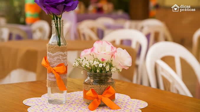 Decoração com Potes de Vidro