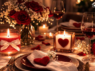 Decoração para Dia dos Namorados com Velas