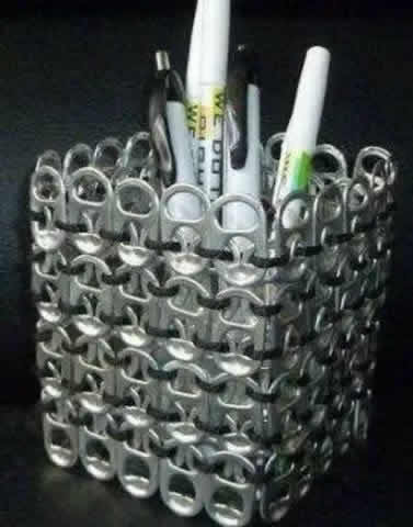Porta-lápis com Lacre de Latinha