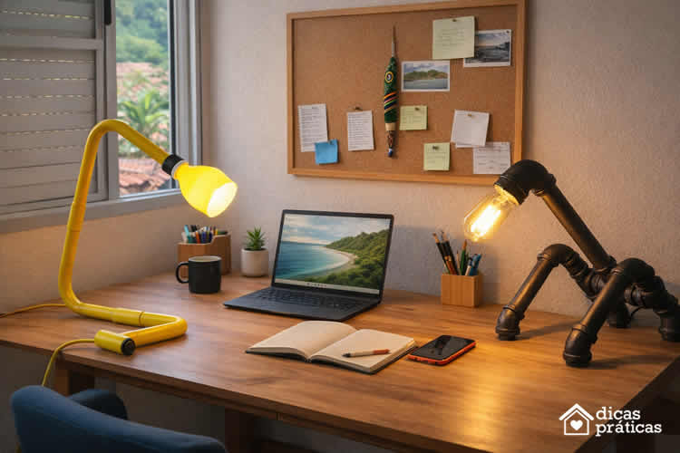 Luminária com Canos PVC