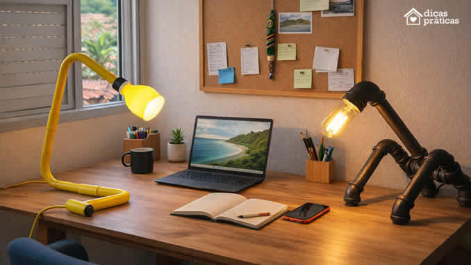 Luminária com Canos PVC