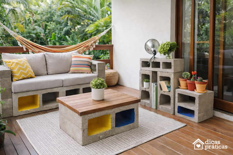 Decoração com Blocos de Concreto