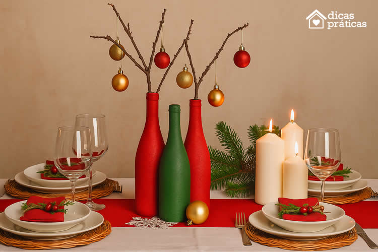 Decoração com Garrafas para o Natal