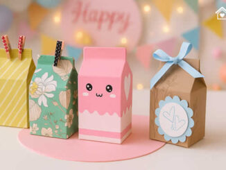 Caixinhas de Papel Milk com Molde