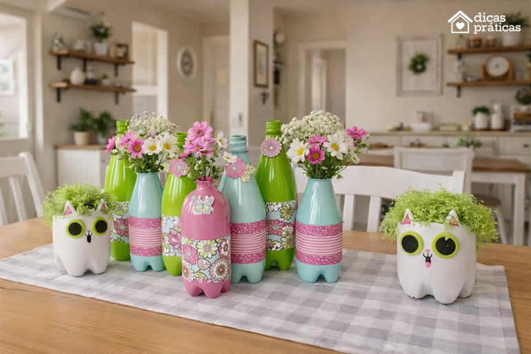 Decoração com Garrafa PET