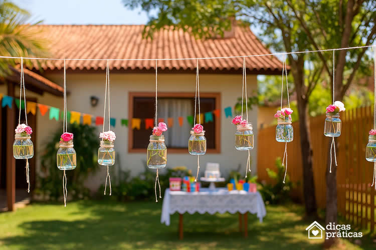 Linda Decoração com Potes