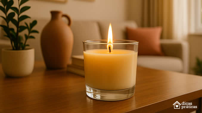 Decoração com Vela Artesanal