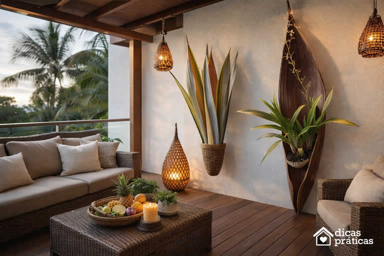 Decoração com Casca de Coqueiro