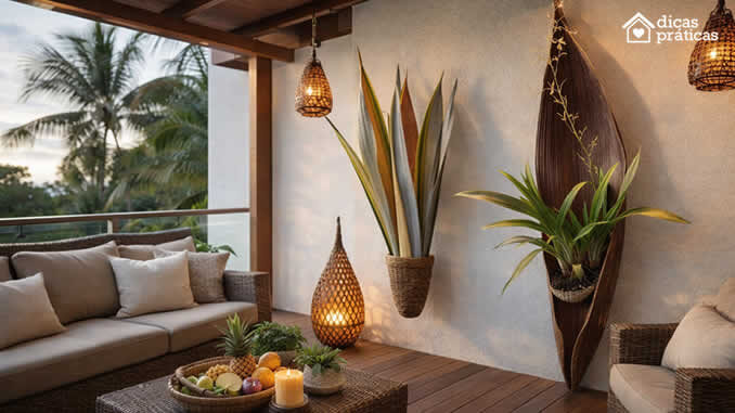 Decoração com Casca de Coqueiro