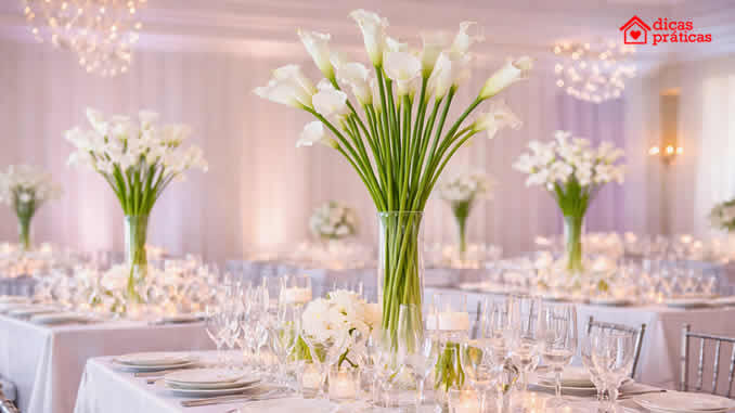 Decoração com Flores Copos de Leite