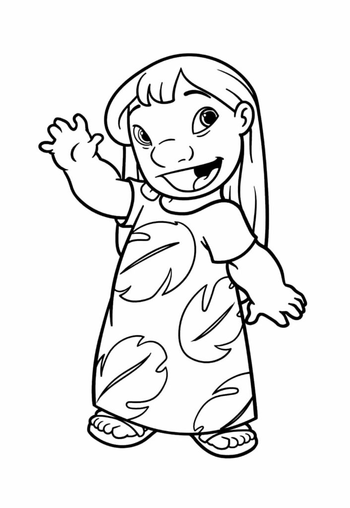Desenho da Lilo para colorir