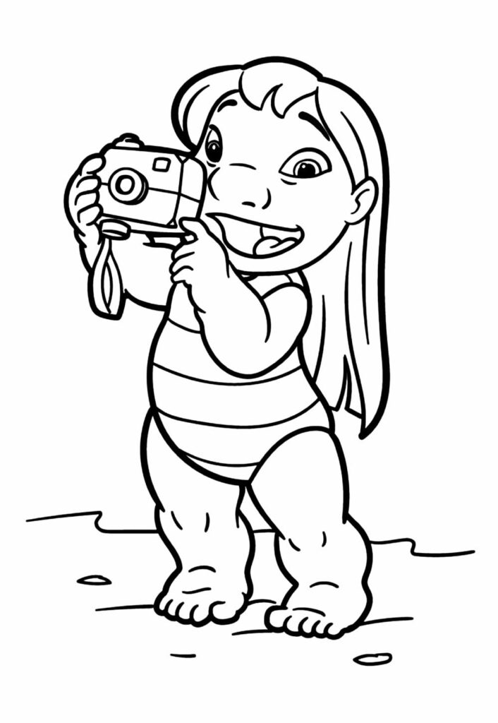 Desenho da Lilo para colorir