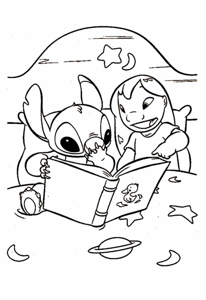 Desenho do Stitch para pintar