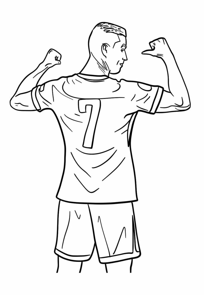 Desenhos Cristiano Ronaldo Colorir