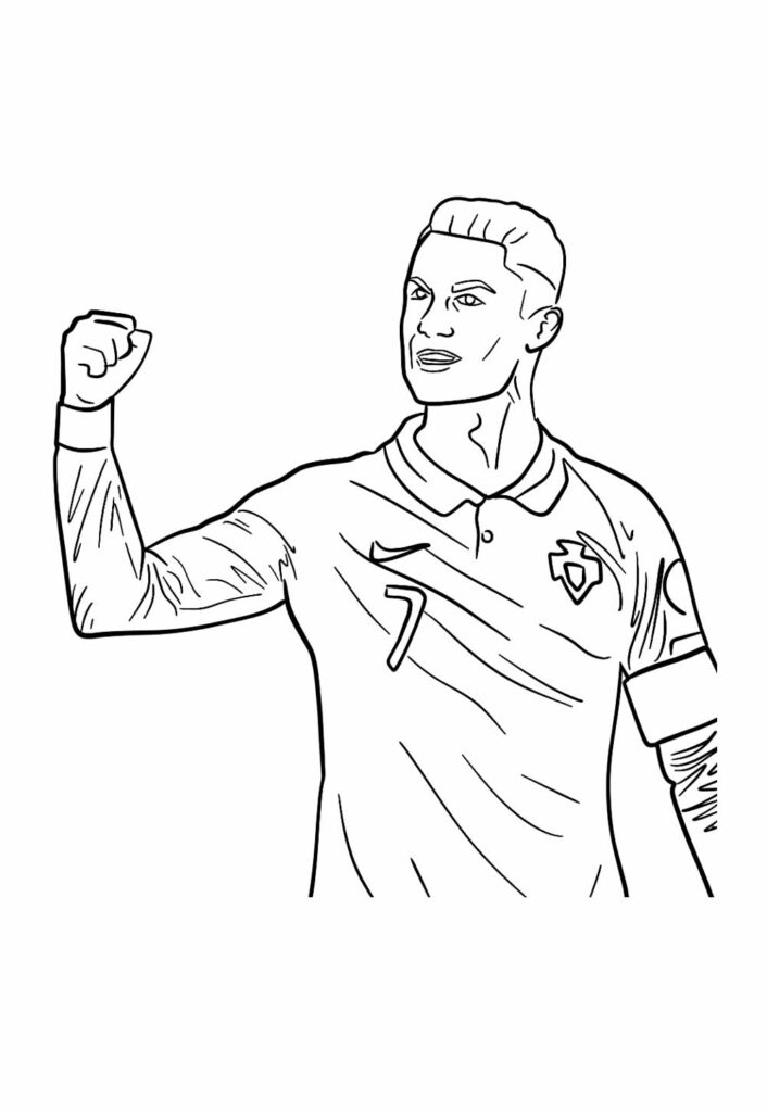 Desenhos Cristiano Ronaldo Colorir