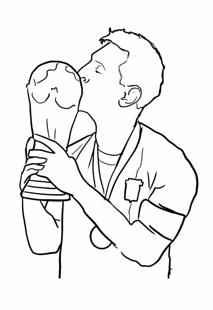 Desenho de Messi para colorir
