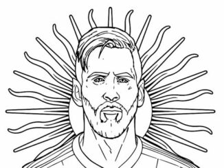 Desenhos de Messi para colorir