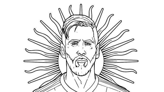 Desenhos de Messi para colorir
