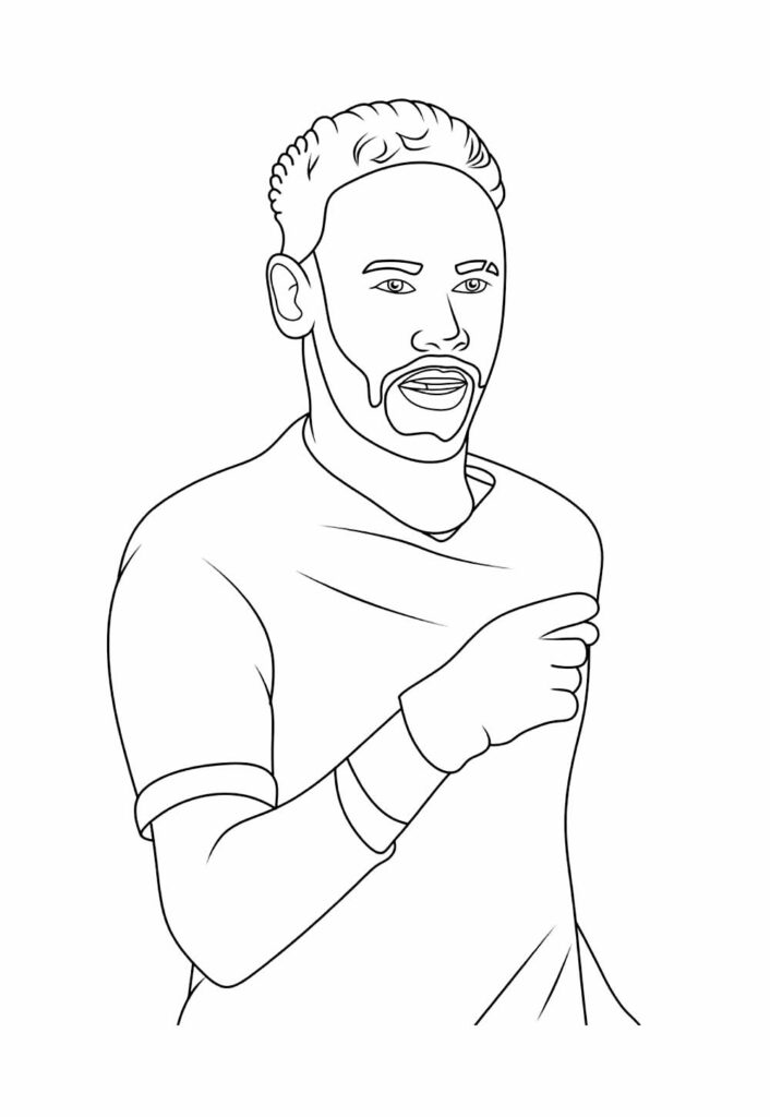 Desenhos de Neymar para colorir