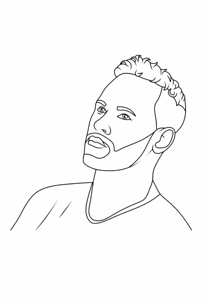 Desenhos de Neymar para colorir
