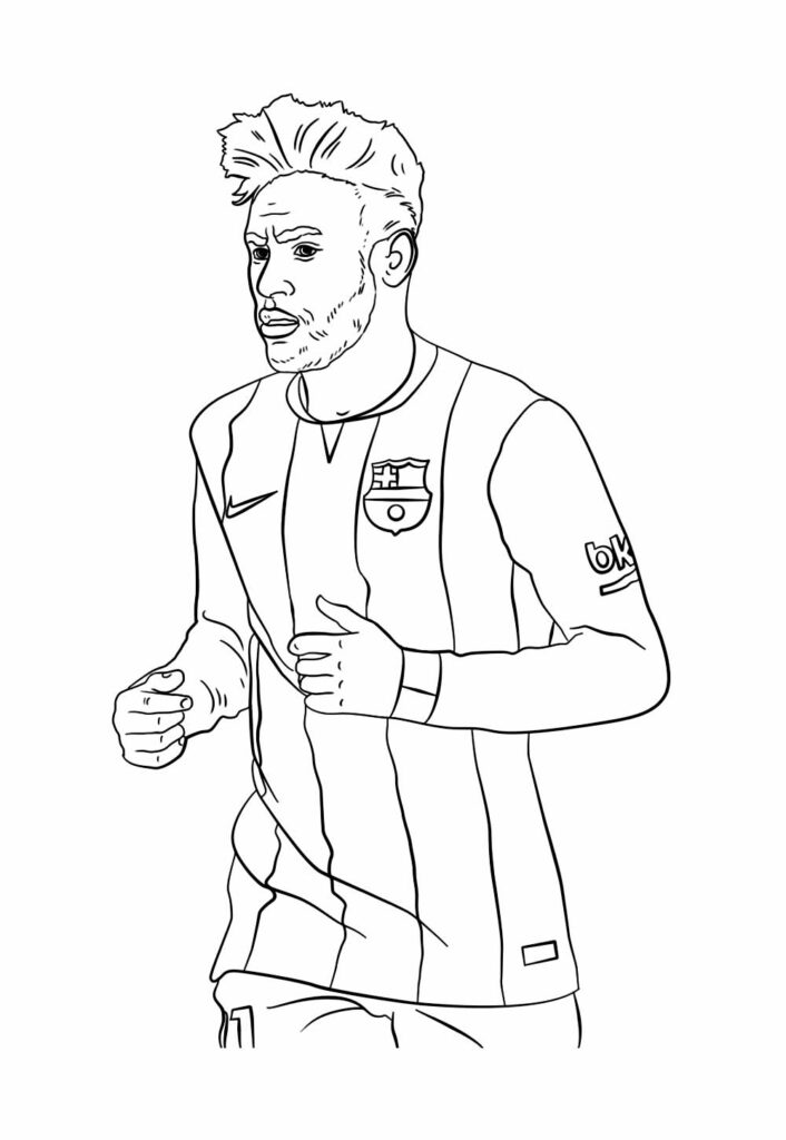 Desenhos de Neymar para colorir