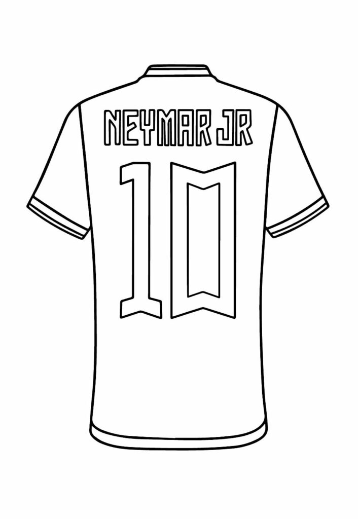 Desenho de Neymar para pintar