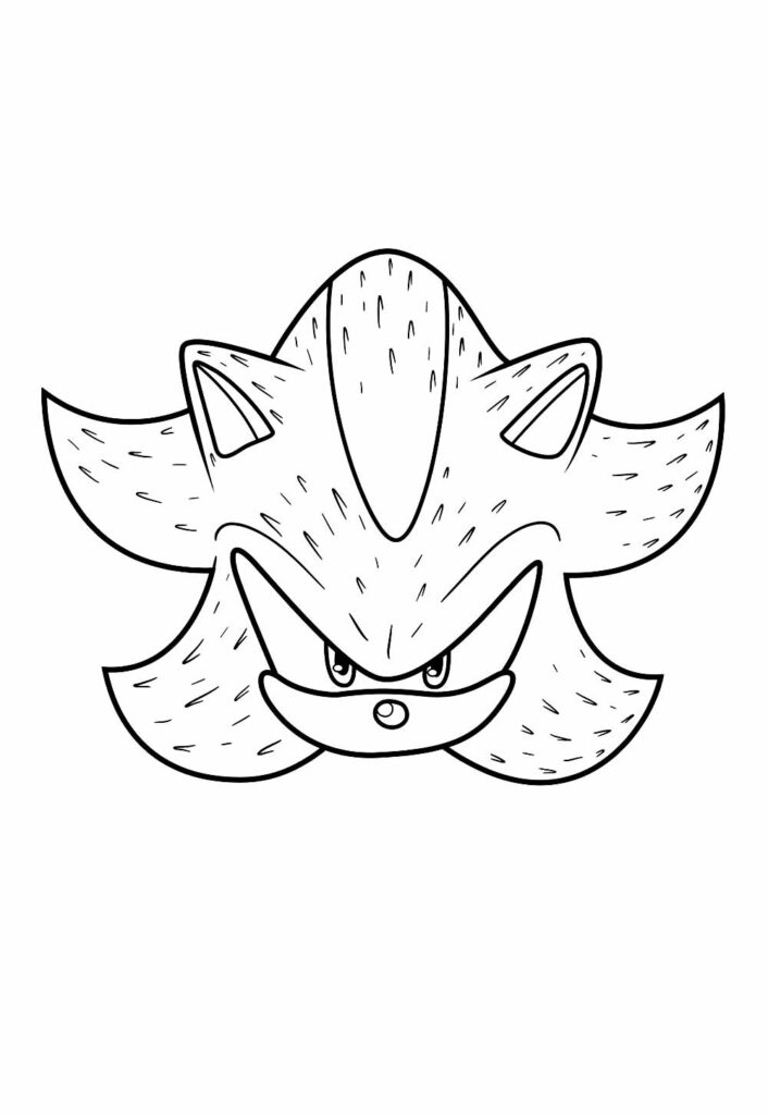 Desenho de Shadow the Hedgehog para colorir