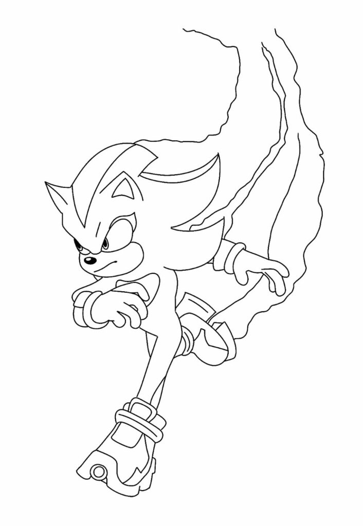 Shadow the Hedgehog para colorir