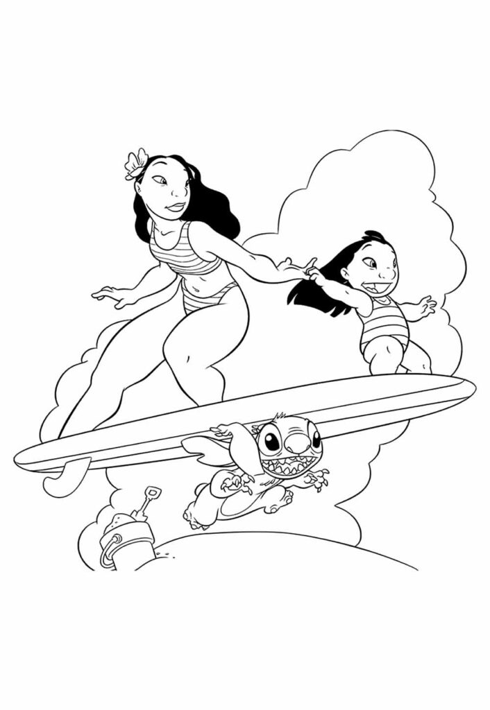 Desenho Lilo e Stitch para colorir