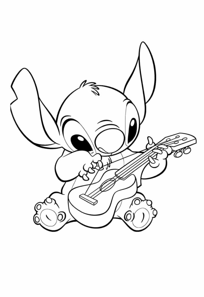 Desenho de Stitch para colorir