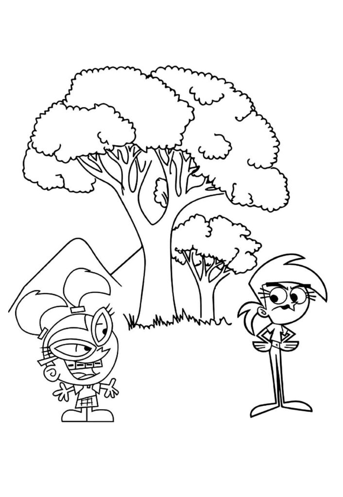 Padrinhos Mágicos para colorir