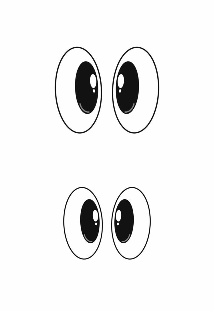 Moldes de Olhos para imprimir