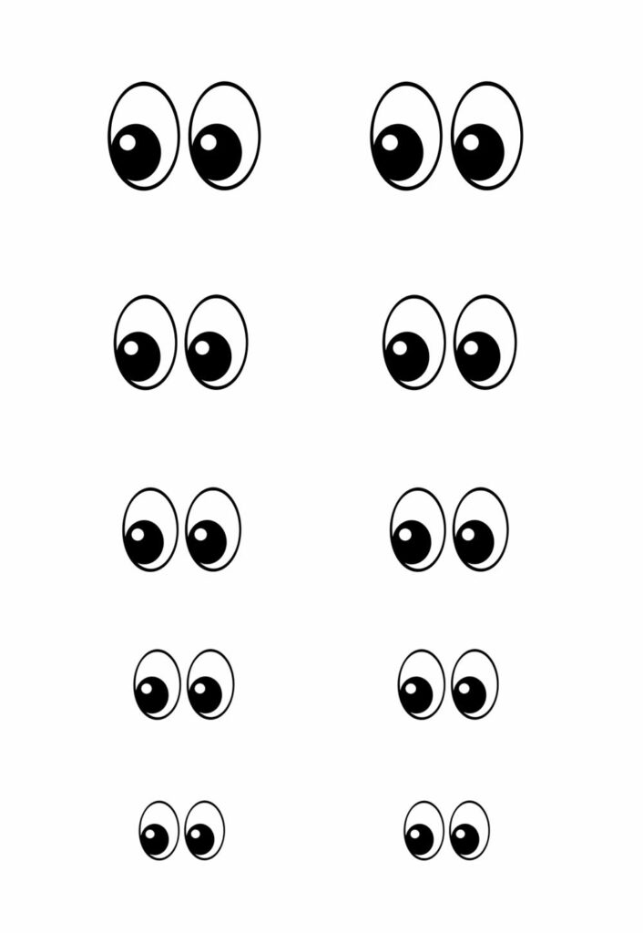Moldes de Olhinhos para imprimir