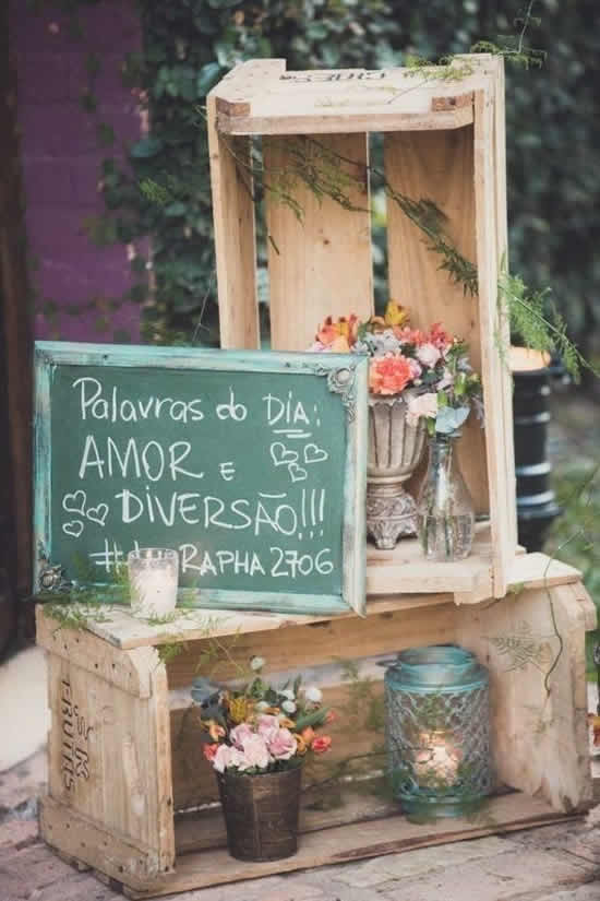 Decoração com Caixotes e Pallets