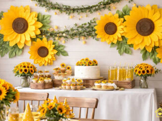 Decoração com Flores de Girassol