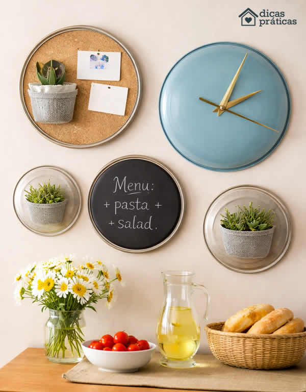 Decoração com Tampas de Panela