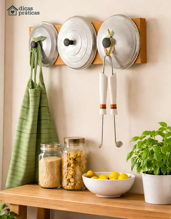 Decoração com Tampas de Panela