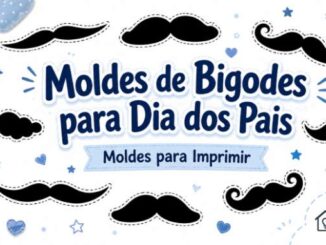 Moldes de Bigodes para Dia dos Pais para Imprimir