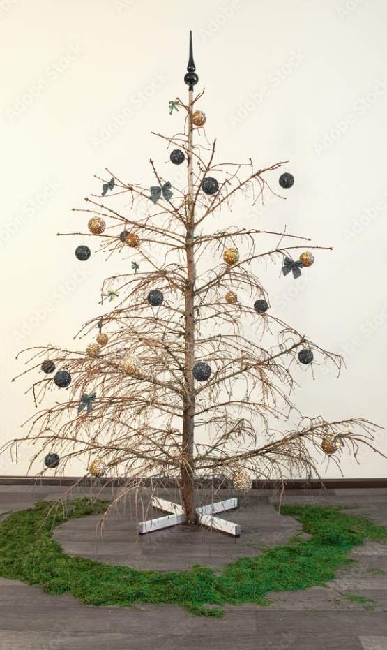 Decoração de Natal com Galhos