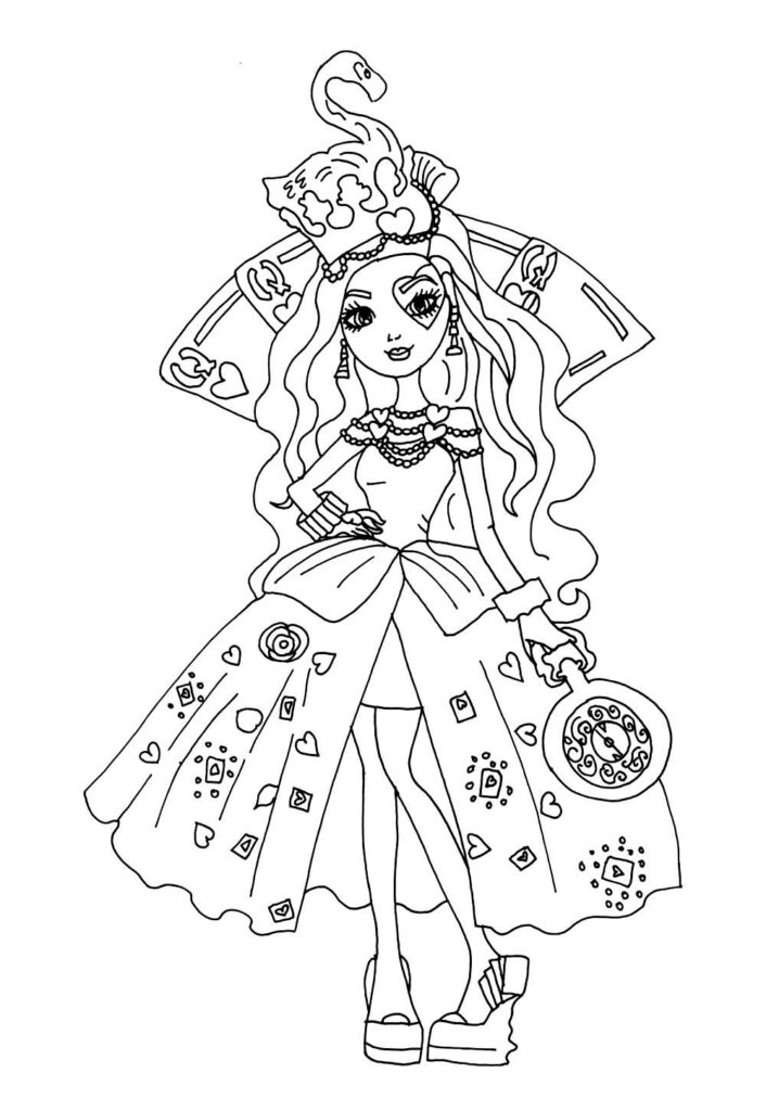 Desenho de Boneca do Even After High para colorir