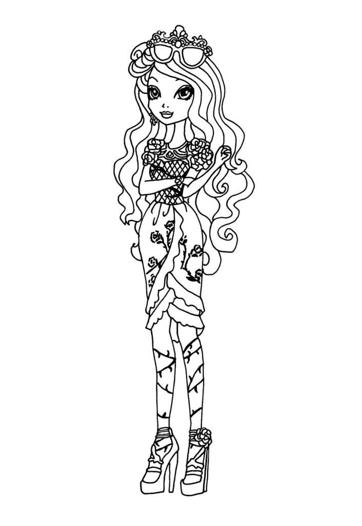 Desenho de Boneca do Even After High para colorir