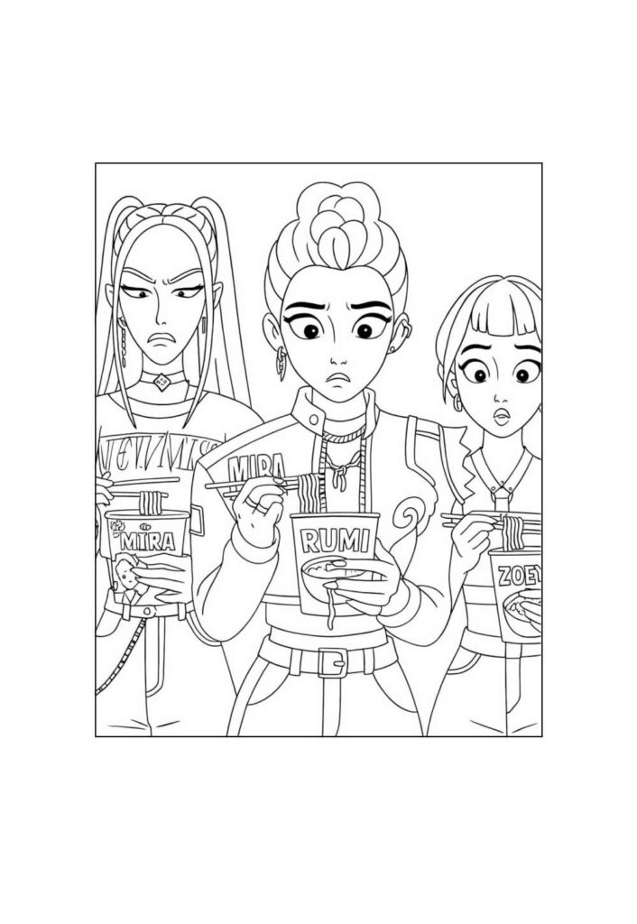 Desenho Guerreiras do K-Pop