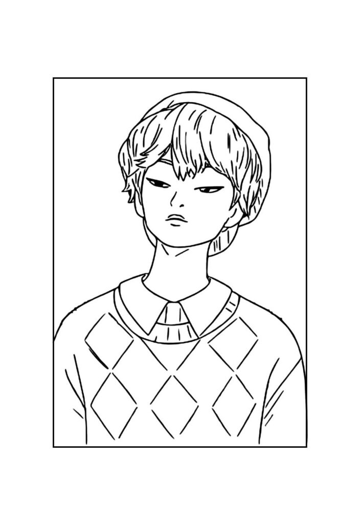 Desenho de Guerreiras do K-Pop para pintar - Saja Boys