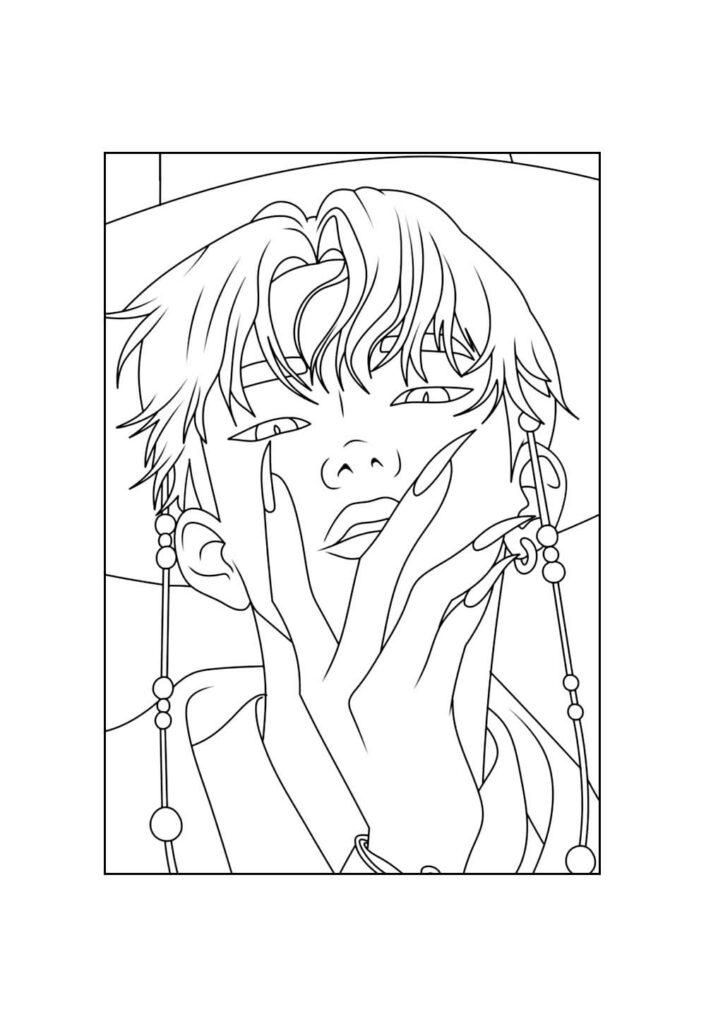 Desenho de Guerreiras do K-Pop para colorir